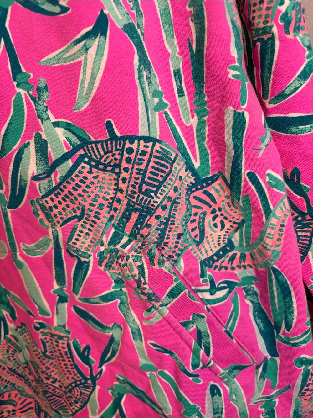 Lilly Pulitzer Skipper Popover Mandevilla Pink Extra Lucky Elephants Size L - Picture 2 of 6
